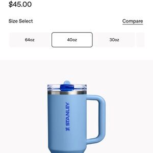 The Quencher ProTour Flip Straw Tumbler | 40 OZ Sky blue